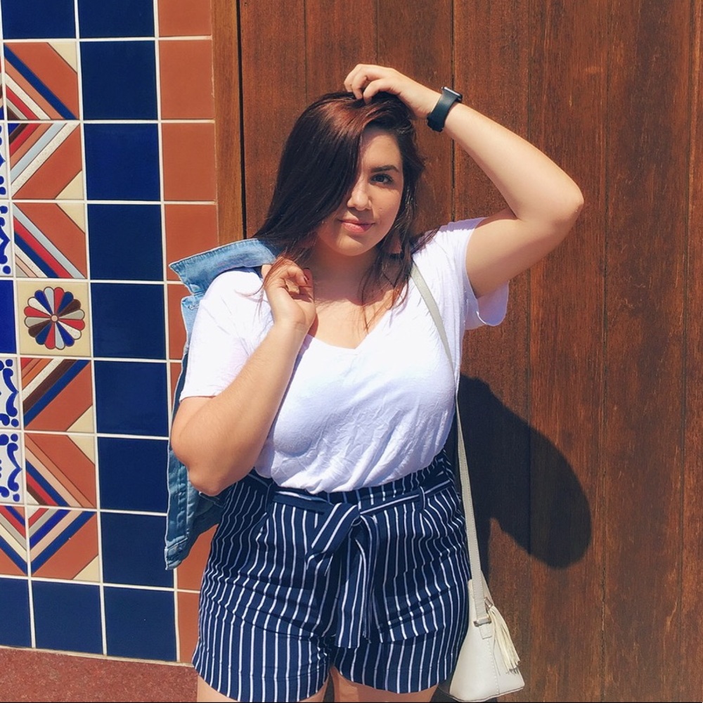 Striped Paperbag Shorts